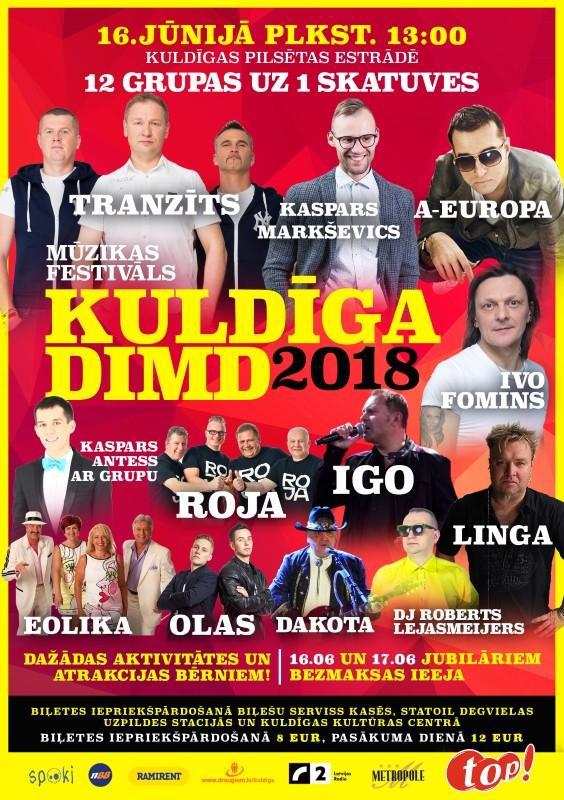 MŪZIKAS FESTIVĀLS KULDĪGA DIMD 2018