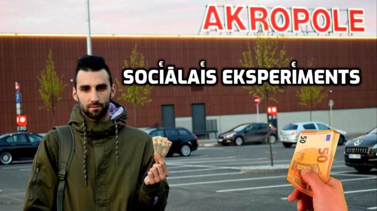 Izgāžu 50€ | Meitene Palika Traka Naudas Dēļ | Akropole | Sociālais Eksperiments
