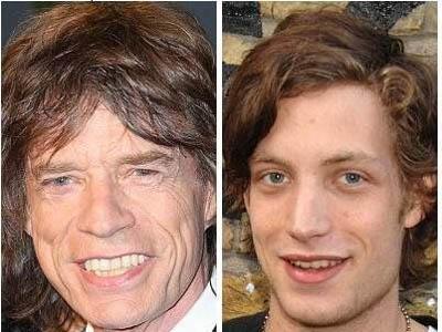 Mick Jagger and his son James Autors: Misa Slavenības un viņu vecāki