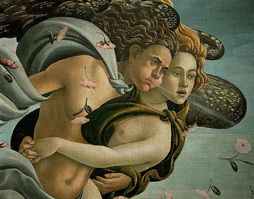 Zefīrs un Aura Autors: historian Sandro Botičelli „Venēras dzimšana”
