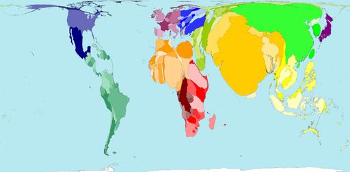 Jo lielāka valsts jo vairāk... Autors: Fosilija Pasaules kartes citā skatījumā