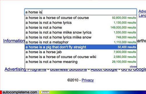 Zirgs ir cūka kas nelido... Autors: MiniMe Googles rezultāti