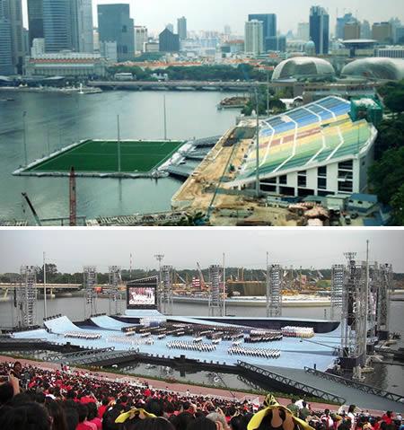 Marina Bay Floating Stadium... Autors: Fosilija Unikālākie stadioni pasaulē