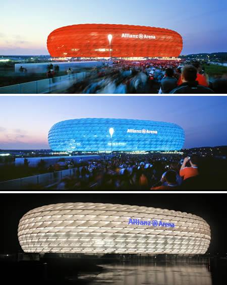 Allianz Arena Vācijā Šis... Autors: Fosilija Unikālākie stadioni pasaulē