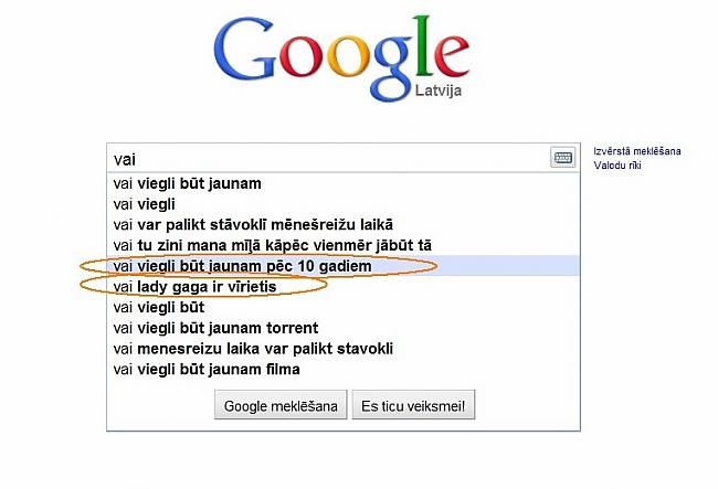  Autors: Moonwalker Ko latvietis meklē Google?