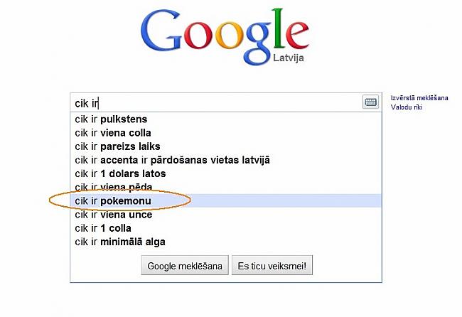  Autors: Moonwalker Ko latvietis meklē Google?