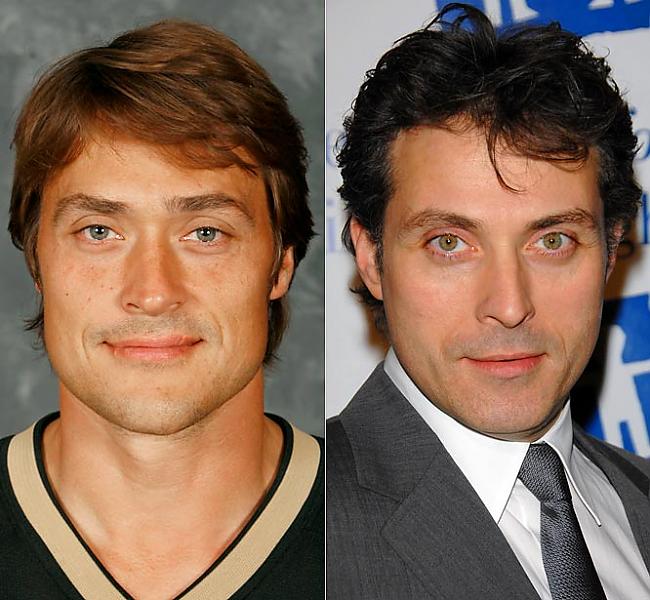 Teemu Selanne un Rufus Sewell Autors: King Ring Hokejistu un aktieru vienādības.