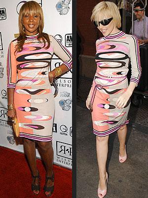 Mary J Blige vs Kylie Minogue Autors: MarieSirius The same outfit.