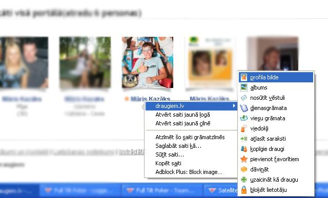 izvēlne uzspiežot uz drauga... Autors: kaimiņš Noderīgi - FireFox TOP 3
