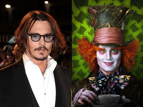 1 Johnny Depp  Alice in... Autors: Pirāts Labākās slavenību pārvērtības!