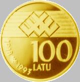 Latvijas Bankas monēta  100... Autors: dea Jubilejas un piemiņas monētas.