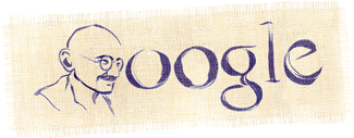 Mahatma Gandi dzimenīte 2... Autors: ASH_Gnome Google Doodles.