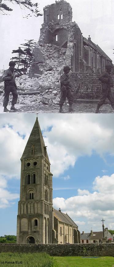1944gada 6 jūnijs  Baznīca... Autors: zirnekļcūks Normandy 1944: tad un tagad