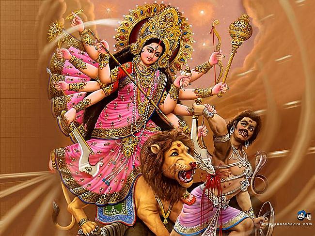 Durga ir Dievietes Mātes... Autors: Optima līnija Hinduisma simboli