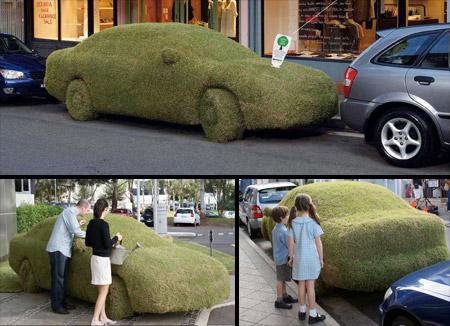 Zaļais Sony auto Autors: Karmen Kreatīvi izmantoti auto dažādās reklāmās.