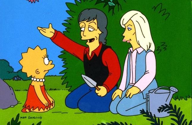 Mūziķis Pols Makartnijs ar... Autors: pida Zvaigznes kas ciemojošās pie Simpsoniem...