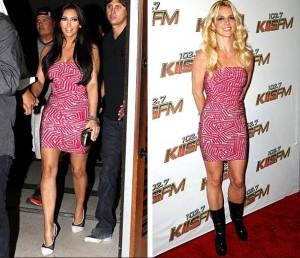 Kim Kardashian un Britney... Autors: luchianozho07 Slavenības,kuras uzģērbušas vienādas kleitas.;)