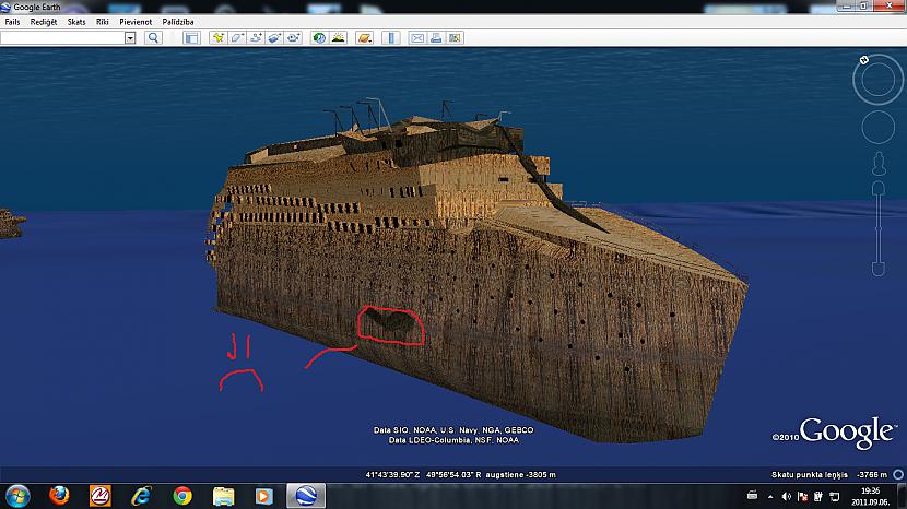 Titanic In Google Earth. - Spoki