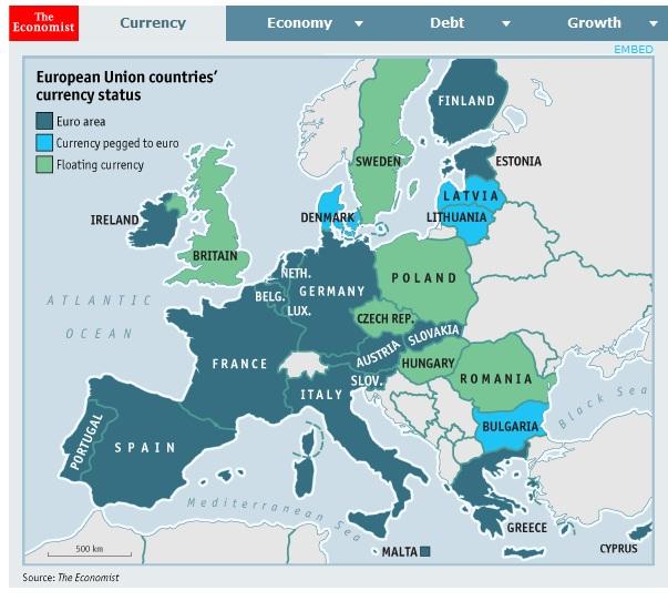 Eiropas valūtas  tumši zilās... Autors: ghost07 Latvijas ekonomika kartēs un skaitļos