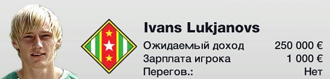 Ivans Lukjanovs Autors: temoxak Cik maksa Latvijas futbolisti FIFA 12?