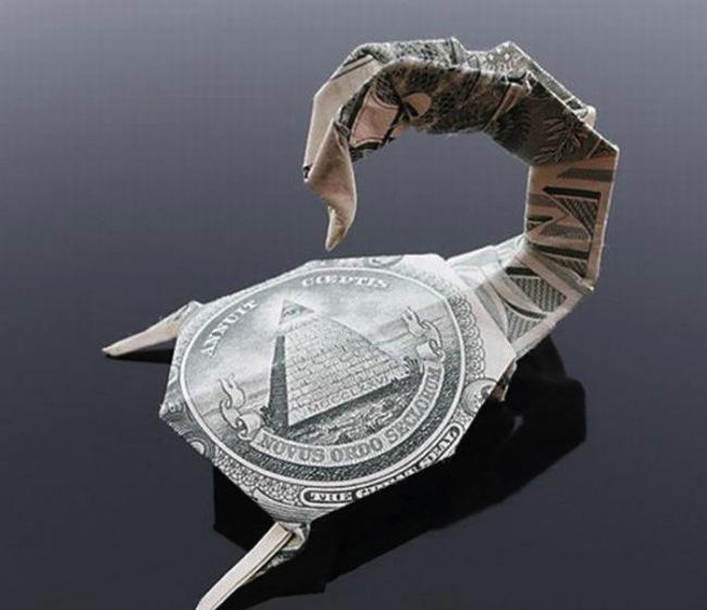 Skorpions Autors: Asiņainā Mērija Origami no naudas.