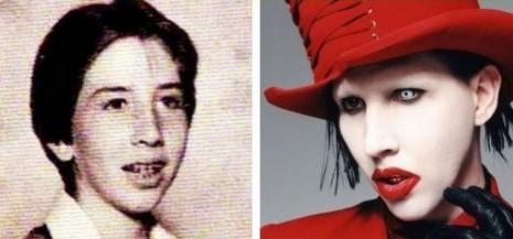 Marilyn Manson Autors: Fosilija Kā 20 slavenības izmainījas laika gaitā.