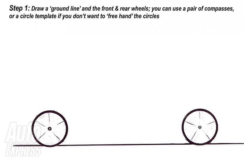 1 Uzzīmējiet apakšējo līniju... Autors: HHRonis Kā uzzīmēt mašīnu, 6 soļos ? *tulkots*