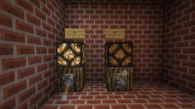 Lampa ko var ieslegt un... Autors: DeRive Minecraft 1.2 update