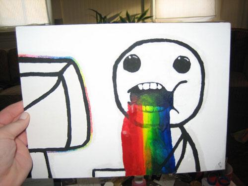 puke rainbow Autors: oh come on meme paintings