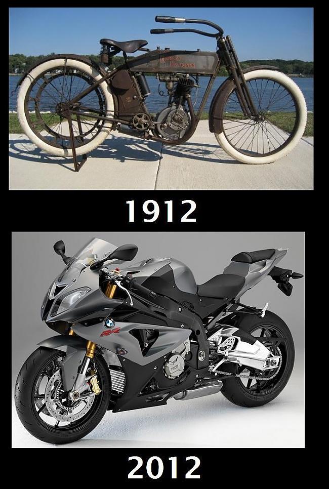 Motocikli Autors: Se0ne Tehnika 1912. vs 2012. gads