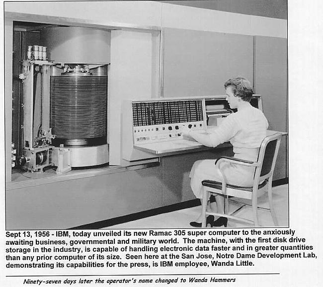 Principā IBM 350 magnētiskais... Autors: Werkis2 Cieto Disku - HDD vēsture  1953 - 1986. (1.daļa).