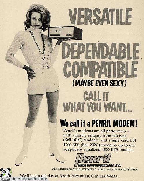 Seksīgais modems Autors: Fosilija Senas datoru reklāmas