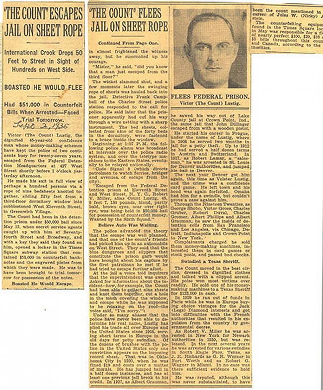1935 gadā Lustigs tika... Autors: Tas i es Krāpnieks pārdod Eifeļa torni...