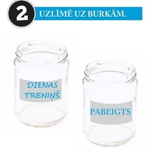 Uz vienas burciņas uzlīmējam ... Autors: Azizi Uztaisi savu motivācijas treniņu burciņu