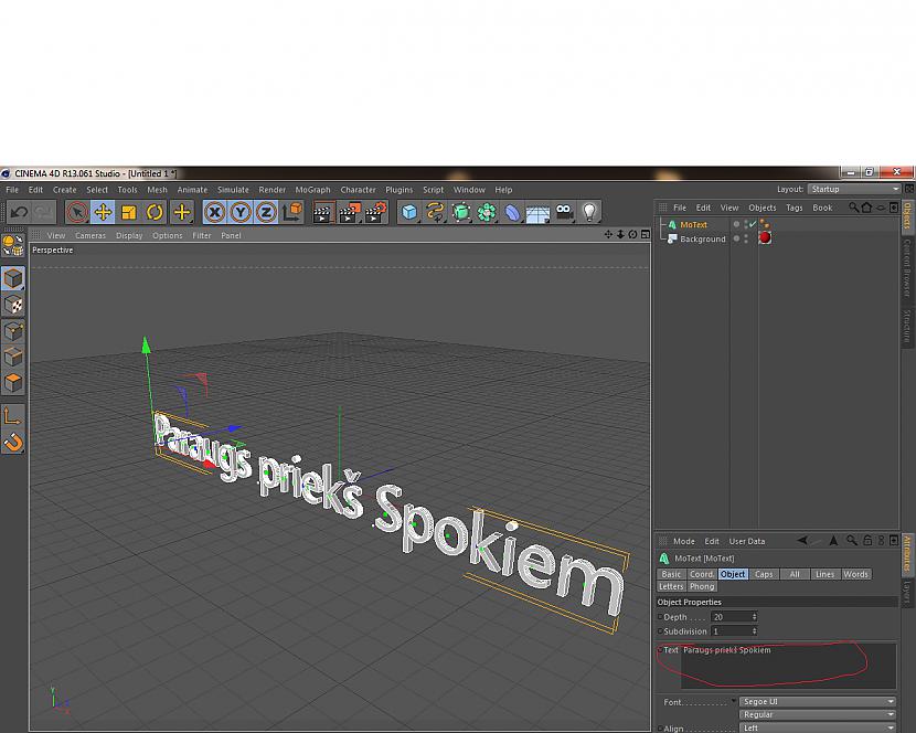 Cinema 4D pam c ba Spoki