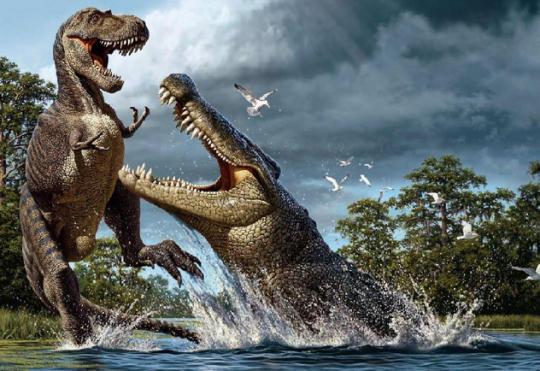 Mūslaiku krokodila sencis... Autors: Raziels Aizvēsturiskie milzu briesmoņi