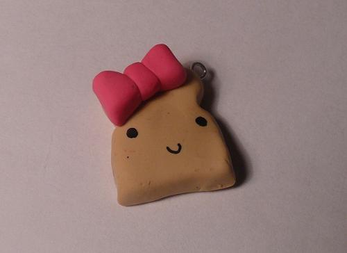 Tostermaize ar rozā bantīti  Autors: Anchaaa Polymer clay charms
