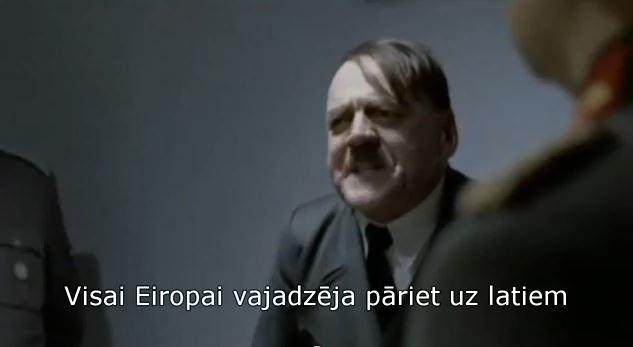  Autors: ShakeYourBody Hitlers uzzina, ka Latvijā ieviests eiro