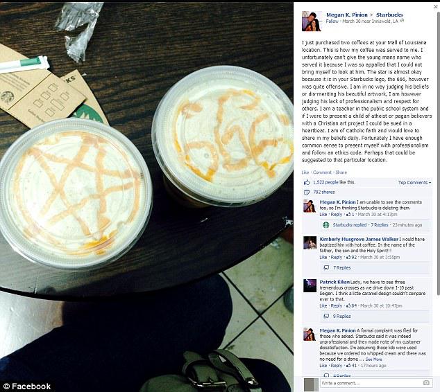 Starbucks menedžeris uzgāja... Autors: MJ Sievietei pasniedz kafiju ar sātana zīmēm!