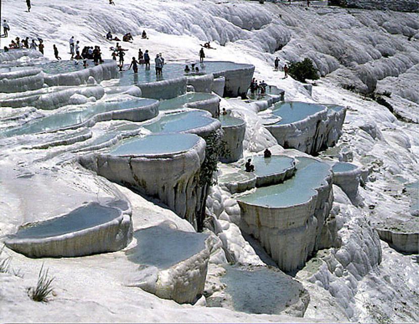 Pamukkale hot springs Turcija Autors: sancisj Pasaulē skaistākās vietas