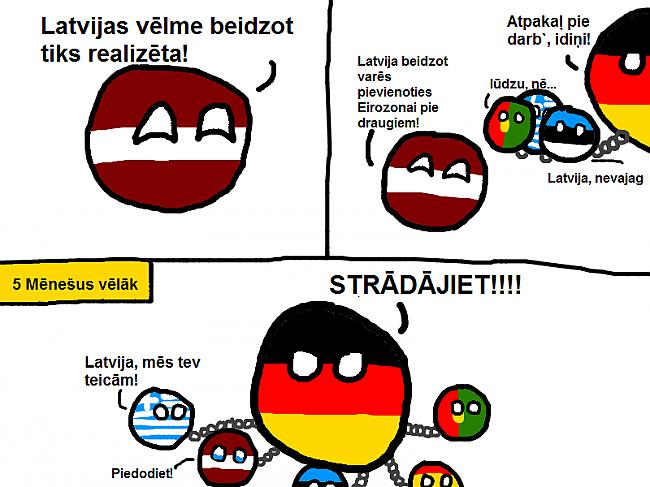 Latvijas pievienoscaronanās... Autors: MrLatviskais Polijas Bumbas komiksi par Latviju (Latviskoti).