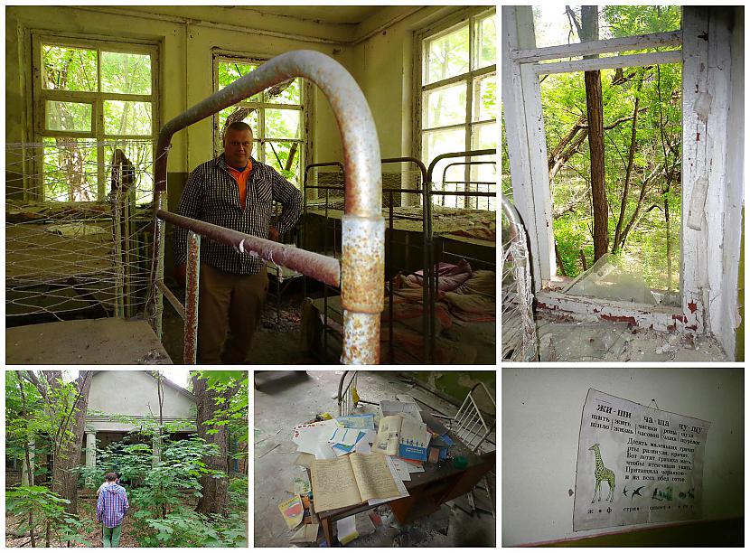 Ēkā var redzēt gultiņas kurās... Autors: Pēteris Vēciņš Černobiļa. Tās noslēpumi un realitāte.