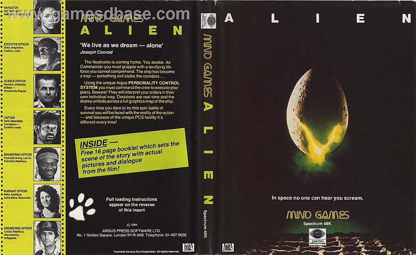 1984 AlienSpēles darbība... Autors: Werkis2 Šausmu videospēļu vēsture.1972-2015 (+180 spēles) Horror games.