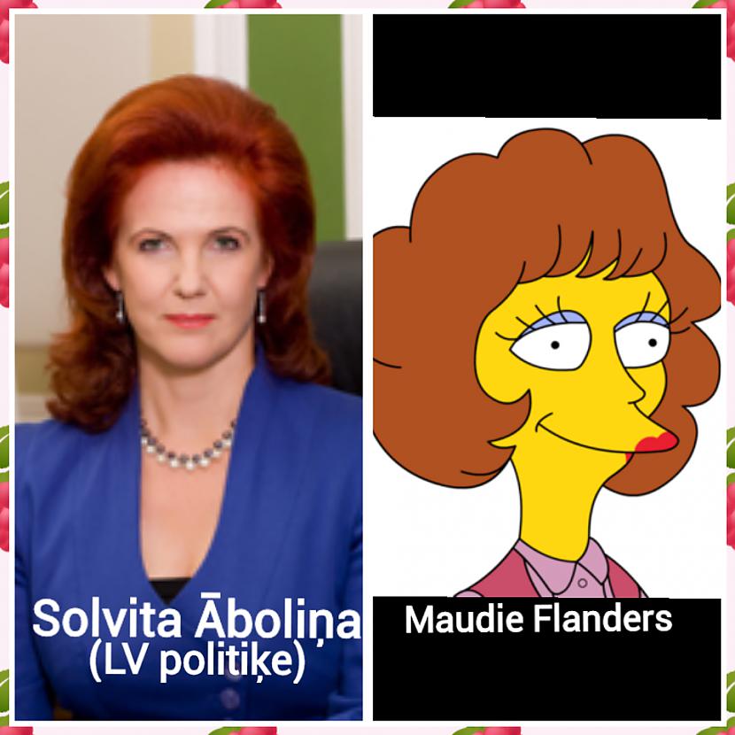 Solvita Aboltiņa vs Flanderas... Autors: ghost07 Latvijas politiķi vs Simpsoni (Līdzības)