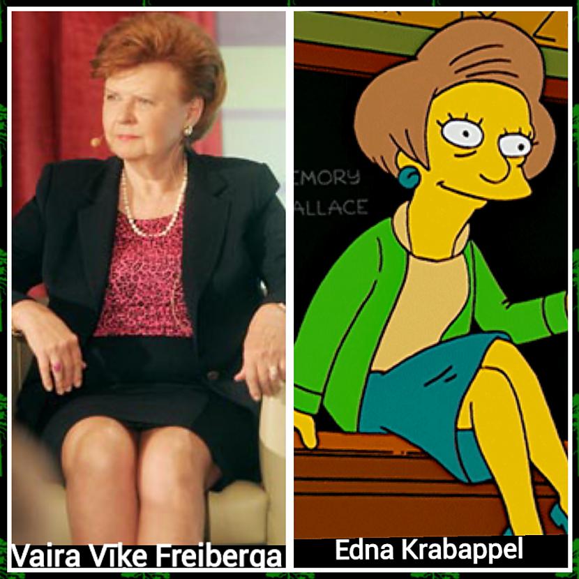 Vaira Vīķe Freiberga vs... Autors: ghost07 Latvijas politiķi vs Simpsoni (Līdzības)