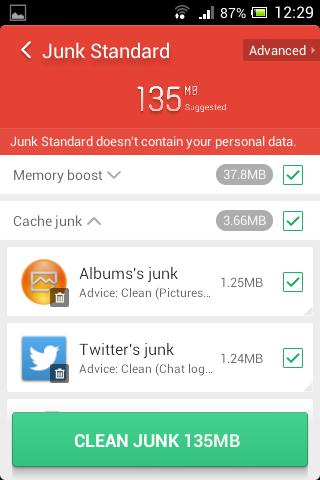 Aplikāciju datu attēlu... Autors: Fosilija Clean Master - Padari Savu Android ierīci ātrāku!