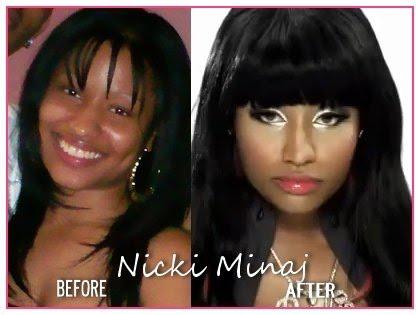 Nicki Minaj jeb Nikija Mināža... Autors: Daniels 00 Slavenības pirms un pēc makeup