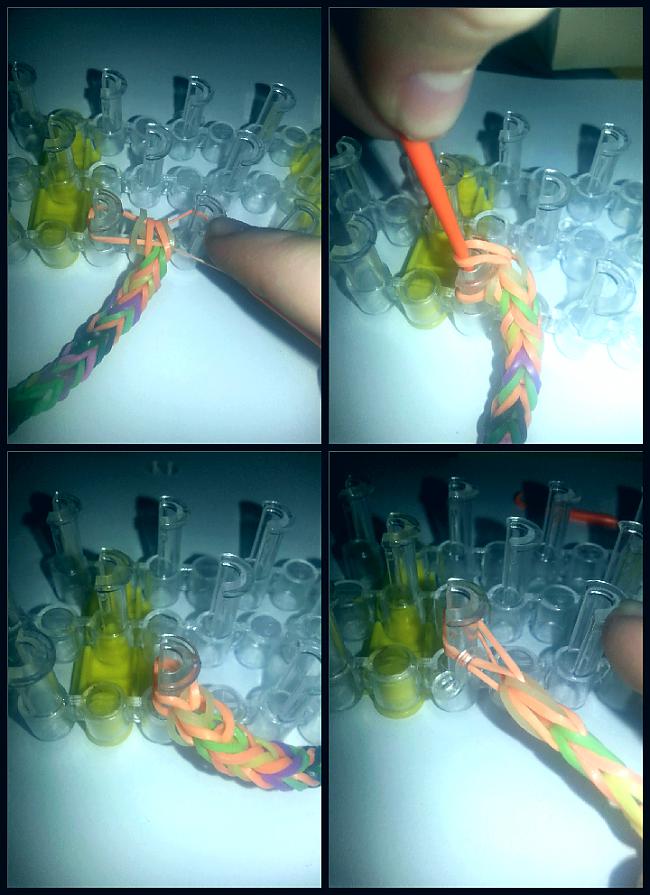 Tad mēs paņemam vienu gumiju... Autors: LightSoul Rainbow bands "fishtail" rokassprādze DIY.