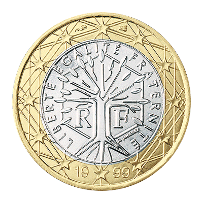 1 eiro monēta Uz trescaronās... Autors: KASHPO24 Francijas eiro monētas