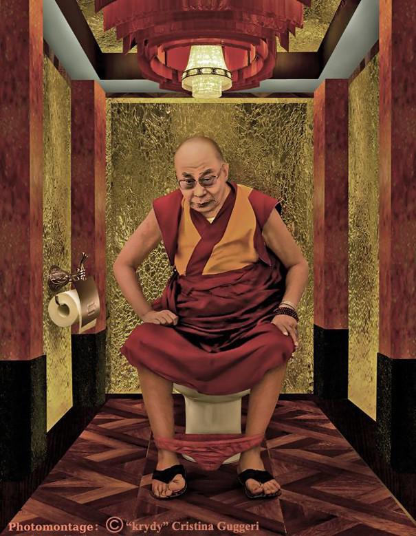 Dalailama Tibetas garīgais... Autors: Fosilija Pasaules valstu līderi arī iet uz podu